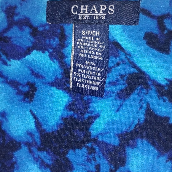 Chaps By Ralph Lauren Floral Crossover Surplice Dress-Blue  Moc Wrap Jersey - Picture 4 of 16